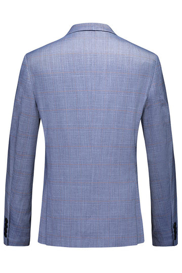 Revers cranté bleu 3 pièces Costumes formels pour hommes